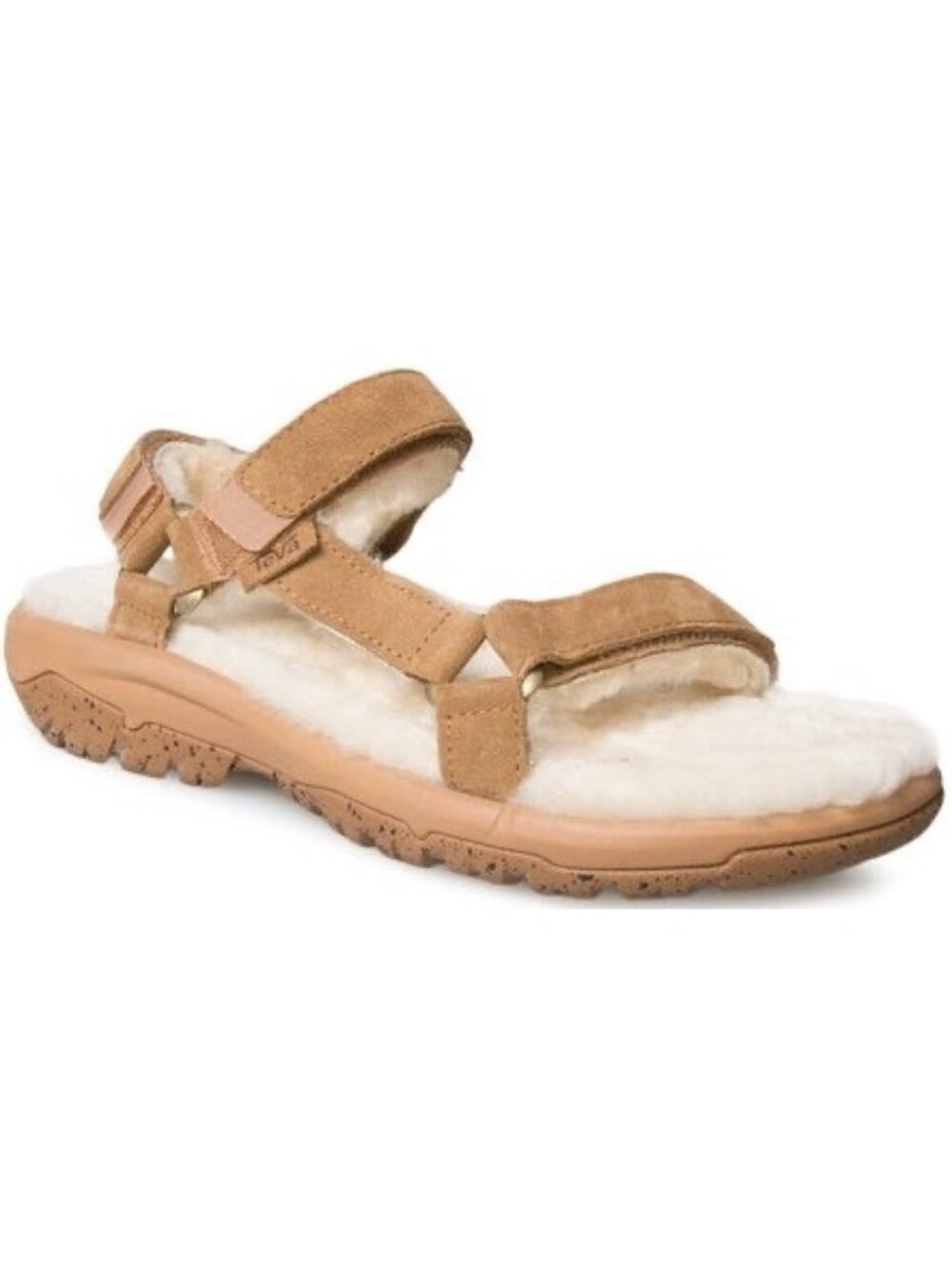 Teva Hurricane Shearling Suede Sandals Pecan Size 8 New